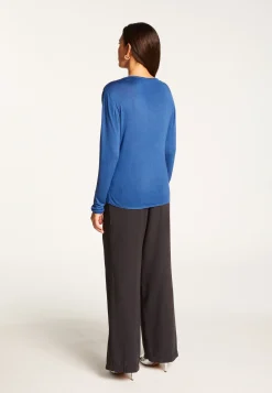 Montagut Round neck T-shirt in bamboo cashmere fiber - Aemilia