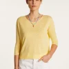 Montagut Round neck t-shirt in flamed linen - Domy