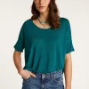 Montagut Round neck t-shirt in flamed linen - Béatrice