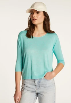 Montagut Round neck t-shirt in flamed linen - Domy