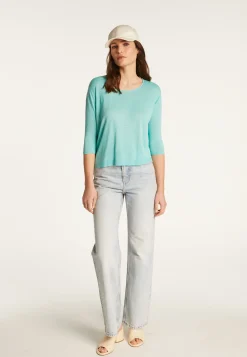 Montagut Round neck t-shirt in flamed linen - Domy