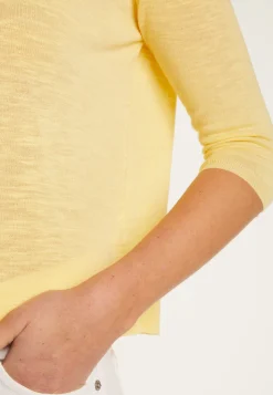 Montagut Round neck t-shirt in flamed linen - Domy