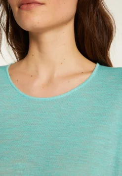 Montagut Round neck t-shirt in flamed linen - Domy