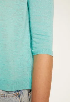 Montagut Round neck t-shirt in flamed linen - Domy
