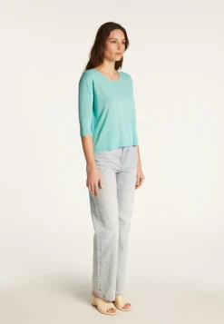 Montagut Round neck t-shirt in flamed linen - Domy