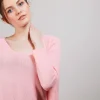 Montagut Round neck viscose crepe sweater - Babouche