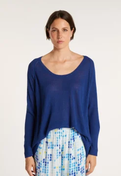 Montagut Round neck viscose crepe sweater - Babouche