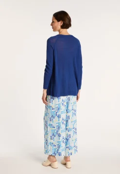 Montagut Round neck viscose crepe sweater - Babouche