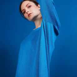 Montagut Round neck viscose crepe sweater - Babouche