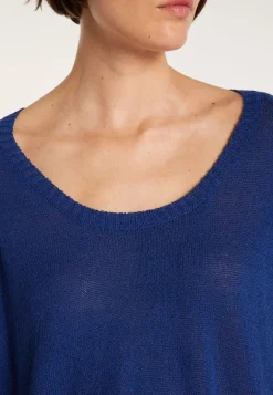 Montagut Round neck viscose crepe sweater - Babouche