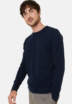 Montagut Round-neck cashmere sweater with rolled finishes - Ernest