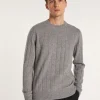 Montagut Round-neck cashmere sweater in checkered mesh - Alexis