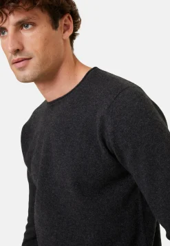 Montagut Round-neck cashmere sweater with rolled finishes - Ernest