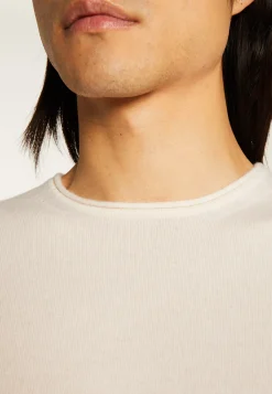 Montagut Round-neck cashmere sweater with rolled finishes - Ernest