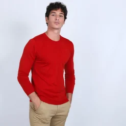 Montagut Round-neck jumper in wool and silk - Barsam