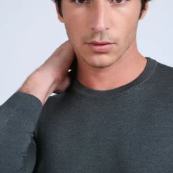 Montagut Round-neck jumper in wool and silk - Barsam