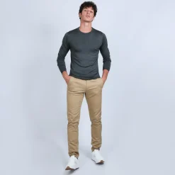 Montagut Round-neck jumper in wool and silk - Barsam