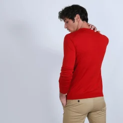 Montagut Round-neck jumper in wool and silk - Barsam