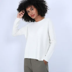 Montagut Round-neck jumper with buttons on the back - Becky