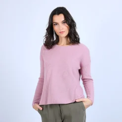Montagut Round-neck jumper with buttons on the back - Becky