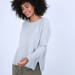 Montagut Round-neck jumper with buttons on the back - Becky