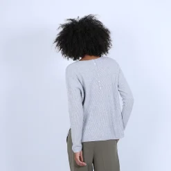 Montagut Round-neck jumper with buttons on the back - Becky