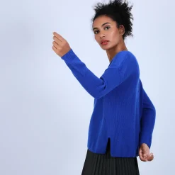 Montagut Round-neck jumper with buttons on the back - Becky