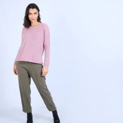 Montagut Round-neck jumper with buttons on the back - Becky