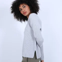Montagut Round-neck jumper with buttons on the back - Becky