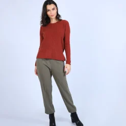 Montagut Round-neck jumper with buttons on the back - Becky