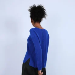 Montagut Round-neck jumper with buttons on the back - Becky