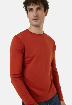 Montagut Round-neck merino wool sweater with rolled finishes - Rythme