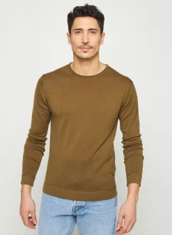 Montagut Round-neck merino wool sweater with rolled finishes - Rythme