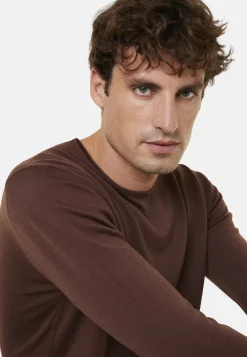 Montagut Round-neck merino wool sweater with rolled finishes - Rythme
