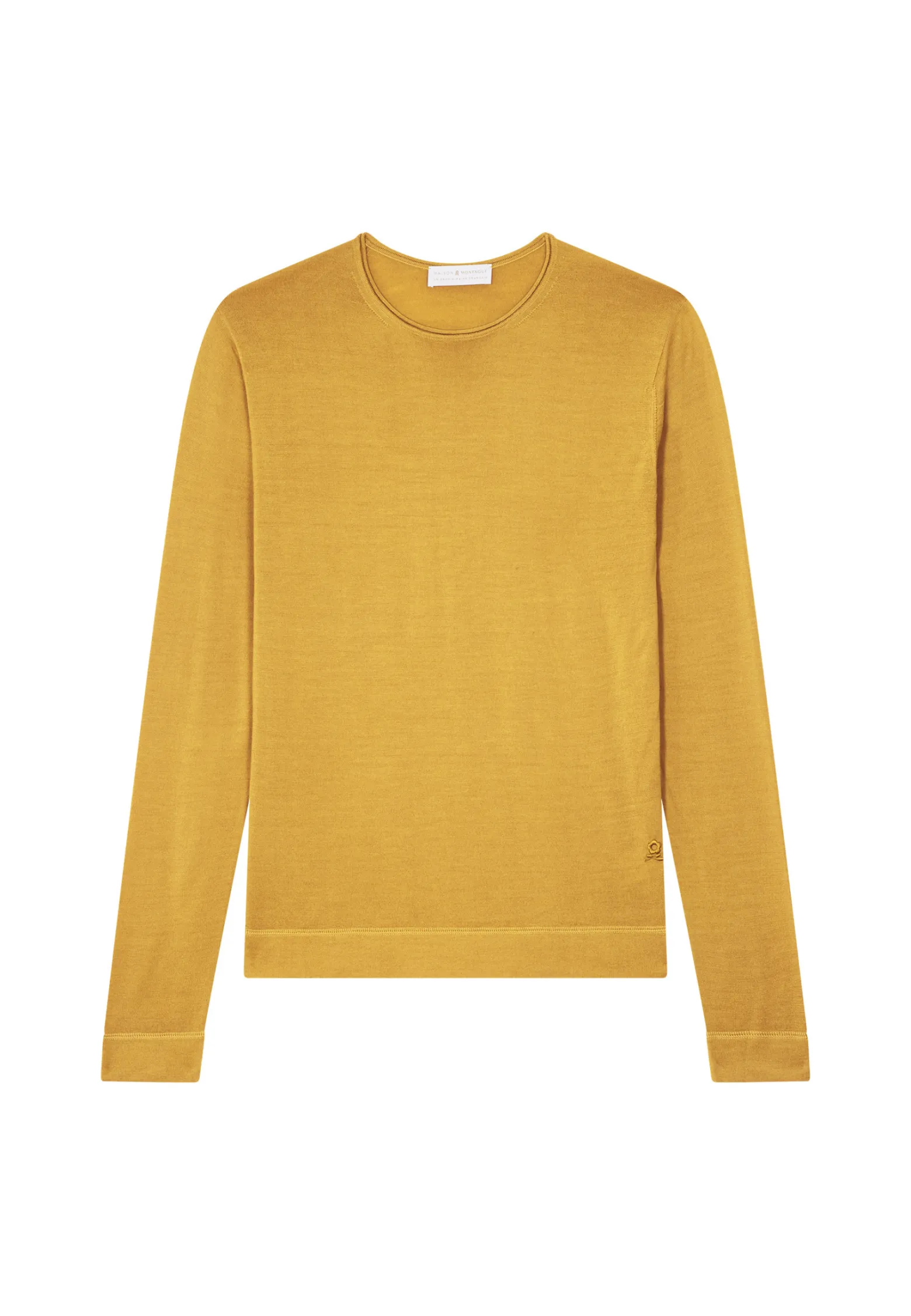 Montagut Round-neck merino wool sweater with rolled finishes - Rythme