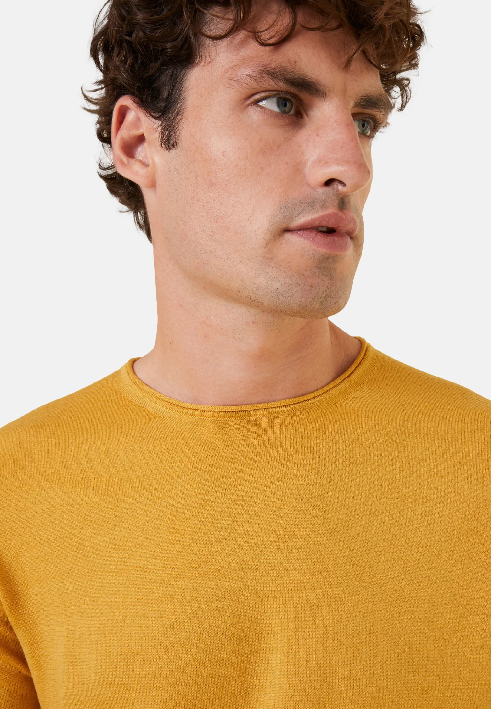 Montagut Round-neck merino wool sweater with rolled finishes - Rythme
