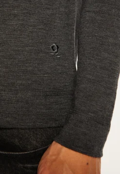 Montagut Round-neck merino wool sweater with rolled finishes - Rythme