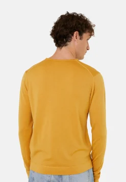 Montagut Round-neck merino wool sweater with rolled finishes - Rythme