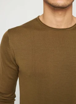 Montagut Round-neck merino wool sweater with rolled finishes - Rythme