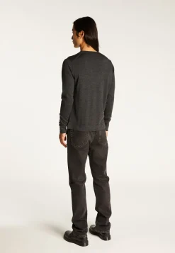 Montagut Round-neck merino wool sweater with rolled finishes - Rythme