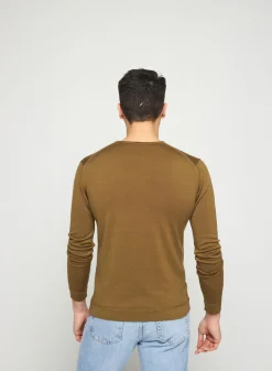 Montagut Round-neck merino wool sweater with rolled finishes - Rythme