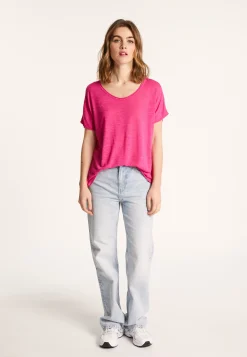 Montagut Round-neck slub linen T-shirt - Loli