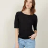 Montagut Round-neck slub linen T-shirt - Bonni
