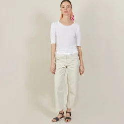 Montagut Round-neck slub linen T-shirt - Bonni
