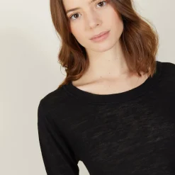 Montagut Round-neck slub linen T-shirt - Bonni