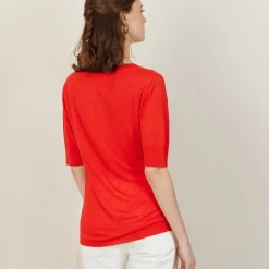 Montagut Round-neck slub linen T-shirt - Bonni