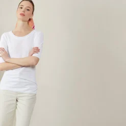 Montagut Round-neck slub linen T-shirt - Bonni