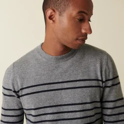 Montagut Round-neck striped cashmere sweater - Auguste