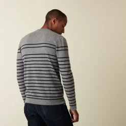 Montagut Round-neck striped cashmere sweater - Auguste