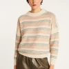 Montagut Round-neck striped mohair sweater - Charly
